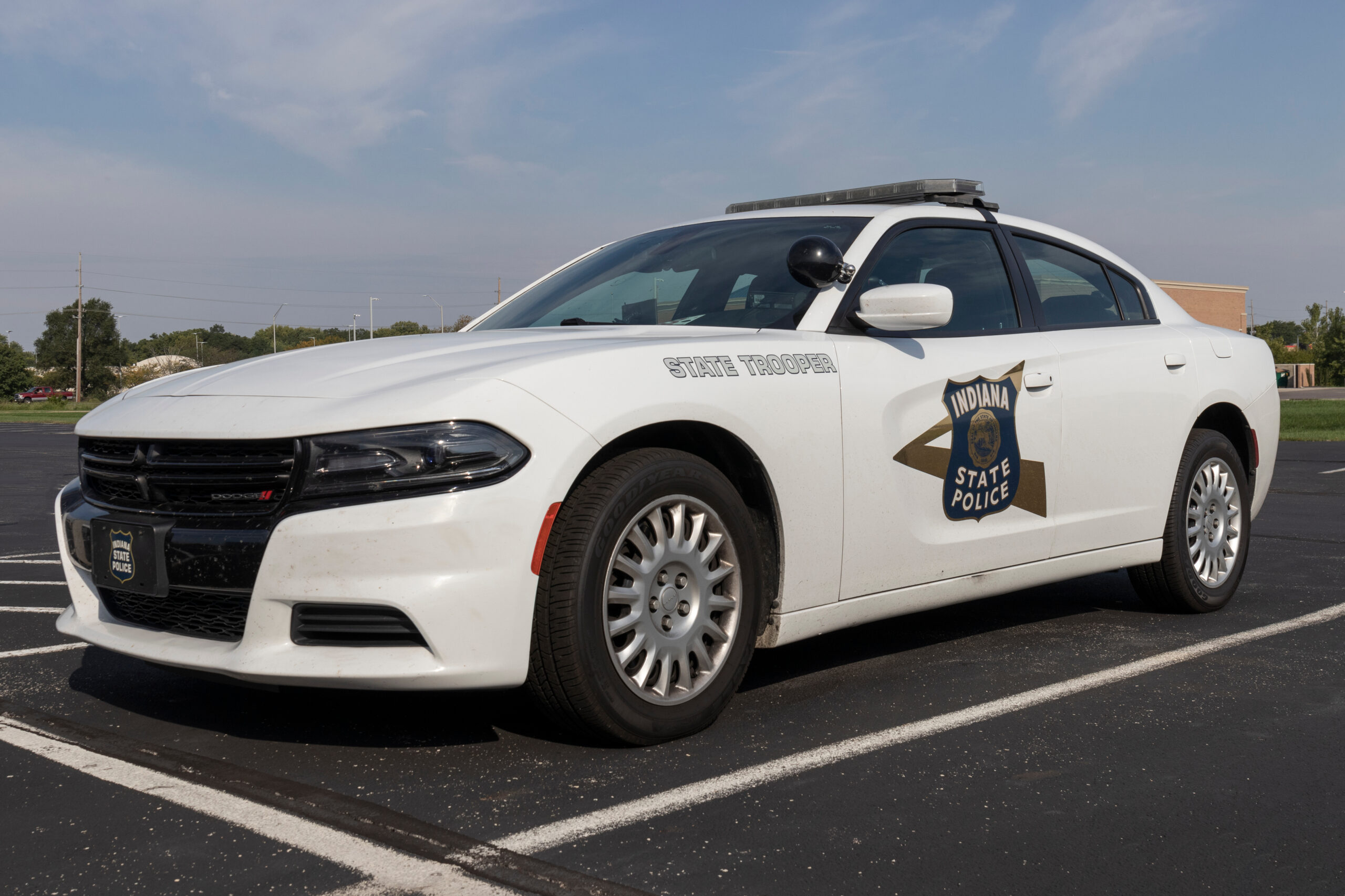 Noblesville - Circa September 2022: Indiana State Police car. ISP is responsible for enforcing traffic laws throughout the Indiana highway system.