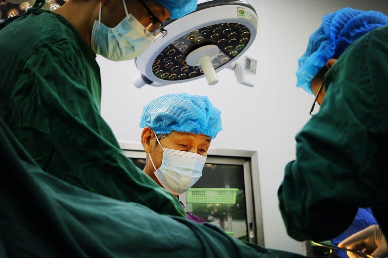 Doctors during a surgery